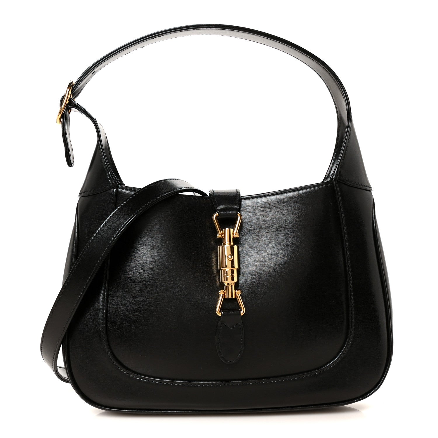 Gucci Boarded Dyana Lux Calfskin Small Jackie 1961 Hobo Black 1 of 11