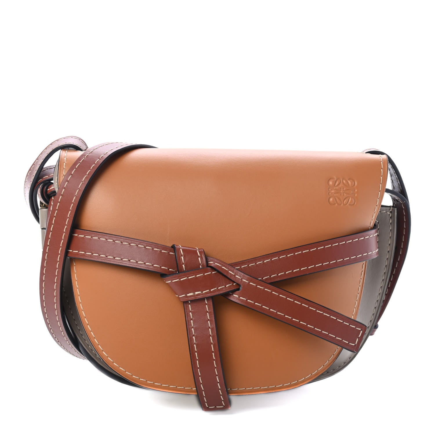 Loewe Grained Calfskin Small Gate Crossbody Bag Caramel 1 of 4