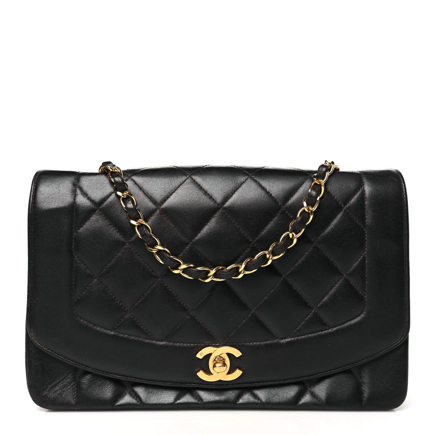 Chanel Lambskin Quilted Medium Single Flap Black 1 of 10