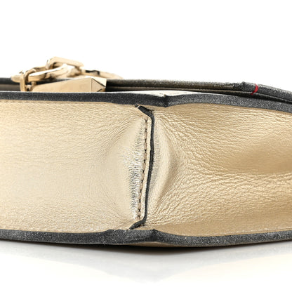 Valentino Garavani VALENTINO GARAVANI Metallic Nappa Small VCase Bag Platinum 8 of 12