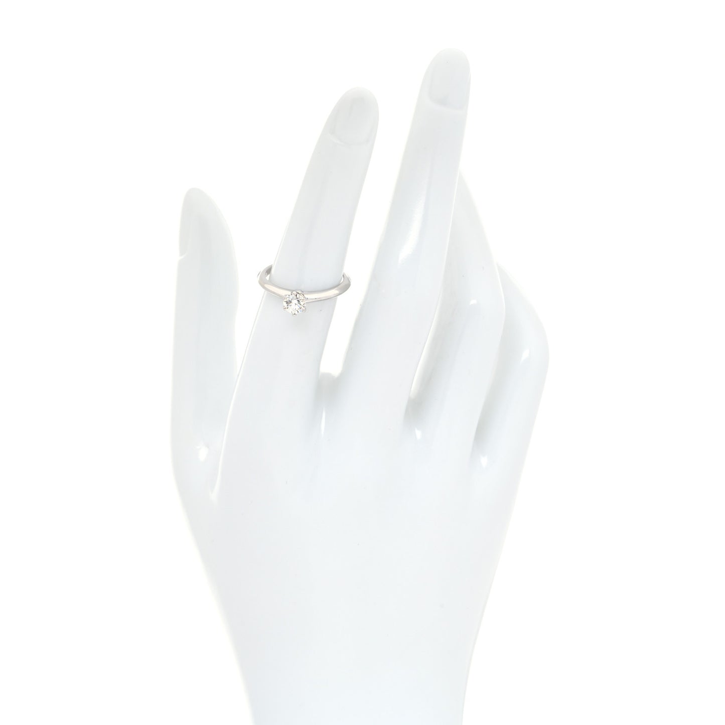 Platinum Diamond .36ct Solitaire Engagement Ring 50 5.5