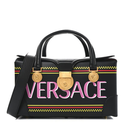 Versace Vitello 90's Vintage Logo Bag Black 1 of 10