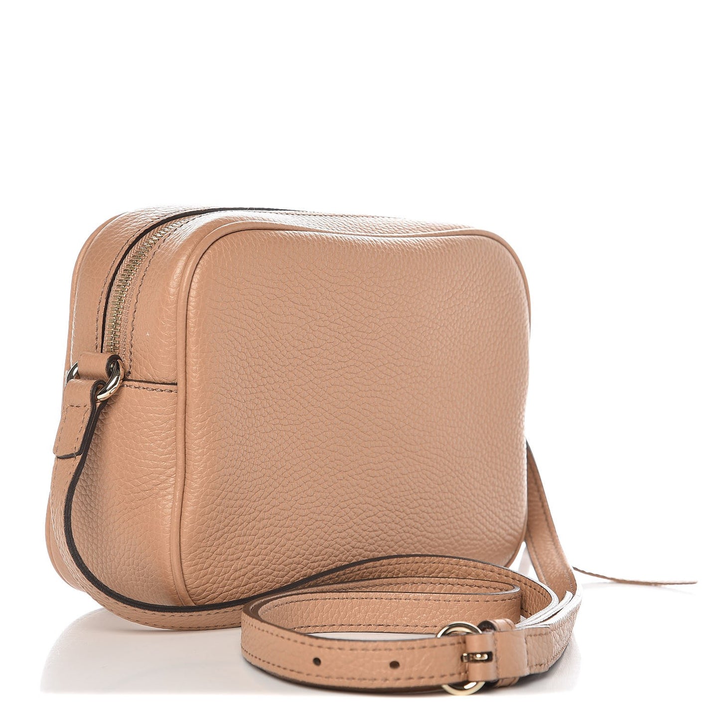 Pebbled Calfskin Small Soho Disco Bag Camelia