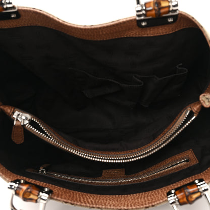 Gucci Monogram Medium Bamboo Bar Tote Brown 5 of 10