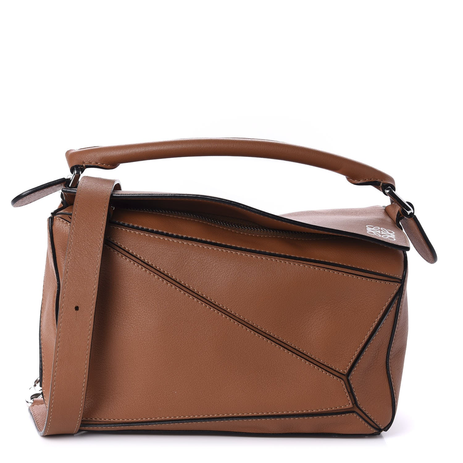 Loewe Calfskin Small Puzzle Bag Tan 1 of 9