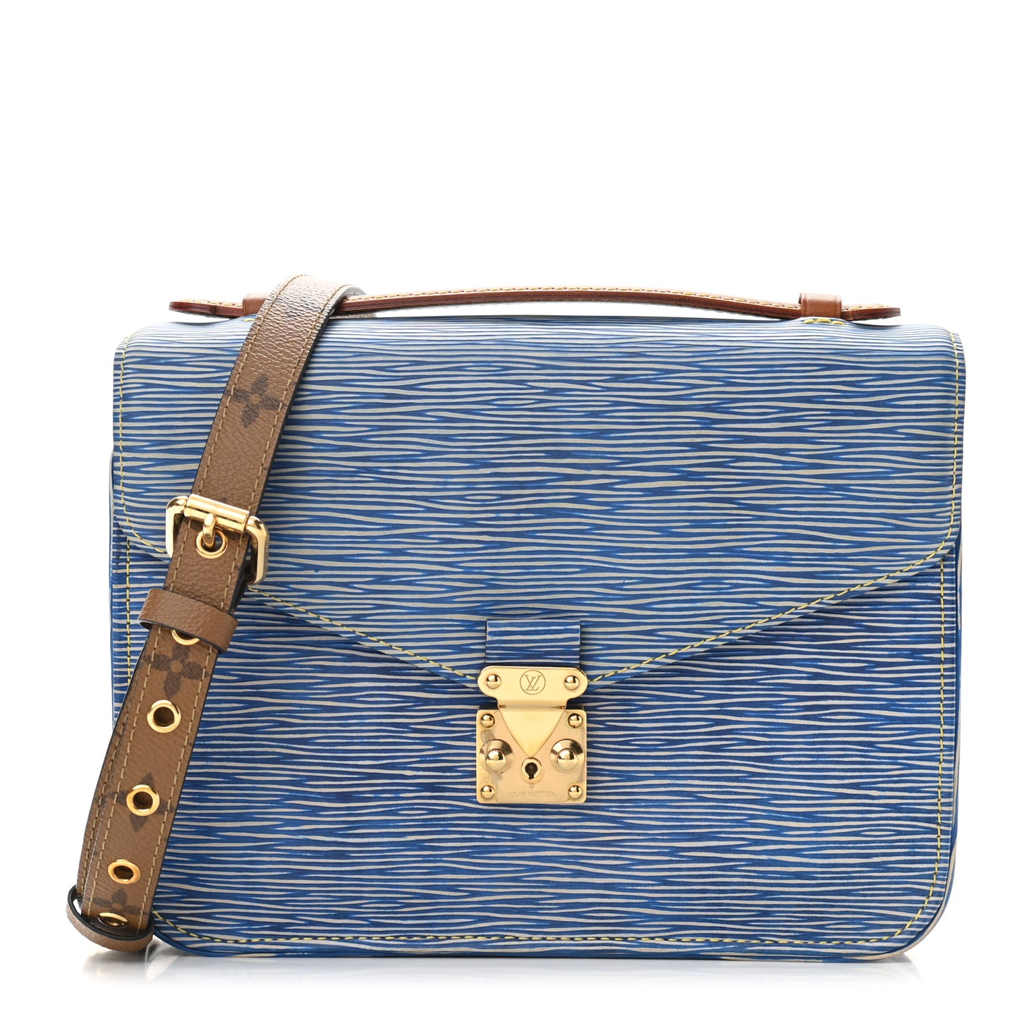 Epi Reverse Monogram Pochette Metis Denim Light