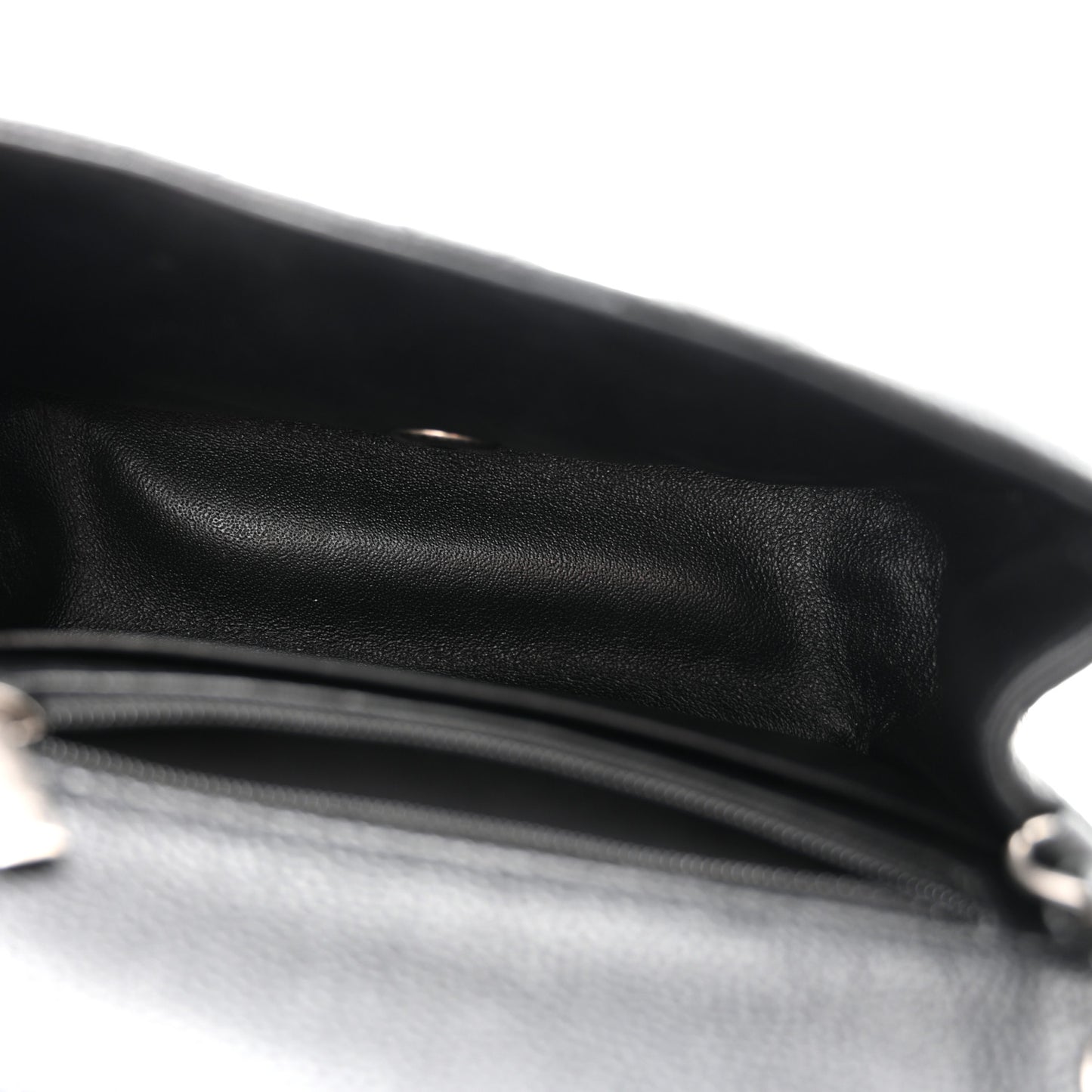 Caviar Quilted Mini Square Flap Dark Charcoal