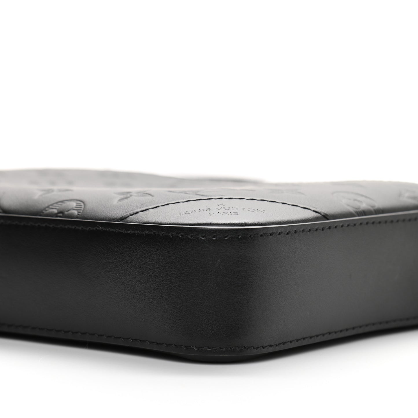 Calfskin Monogram Shadow Duo Messenger Black