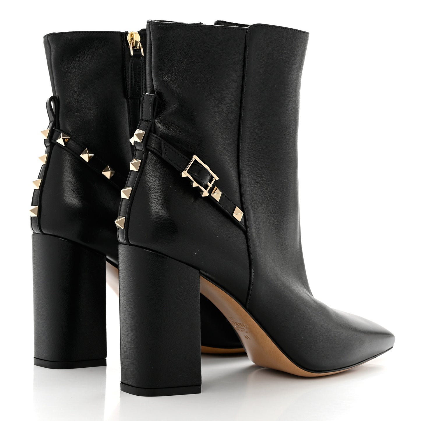 Nappa Rockstud 90mm Ankle Boots 41 Black