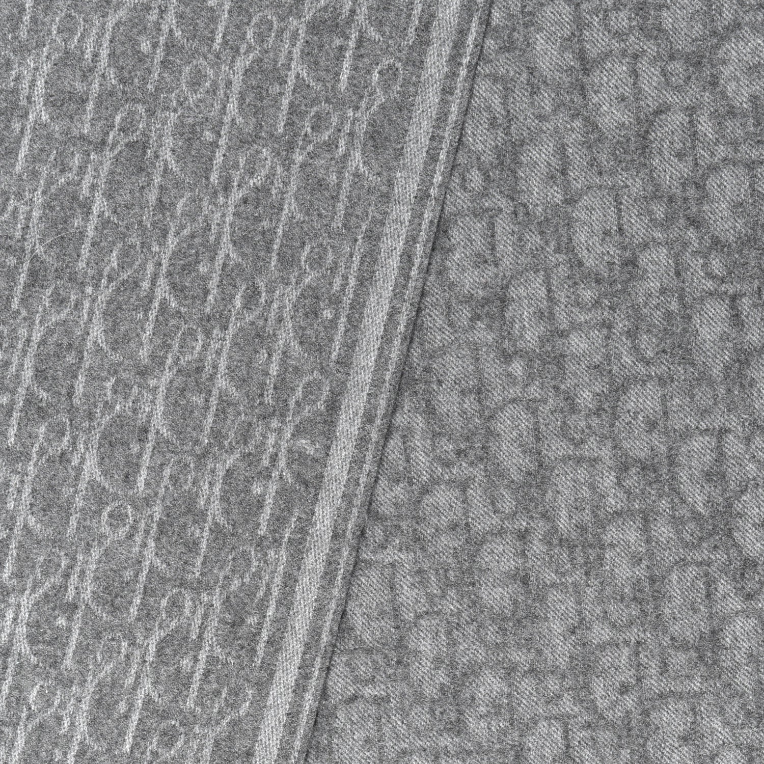 Christian Dior Cashmere Oblique Scarf Gray 3 of 4