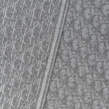 Christian Dior Cashmere Oblique Scarf Gray 3 of 4