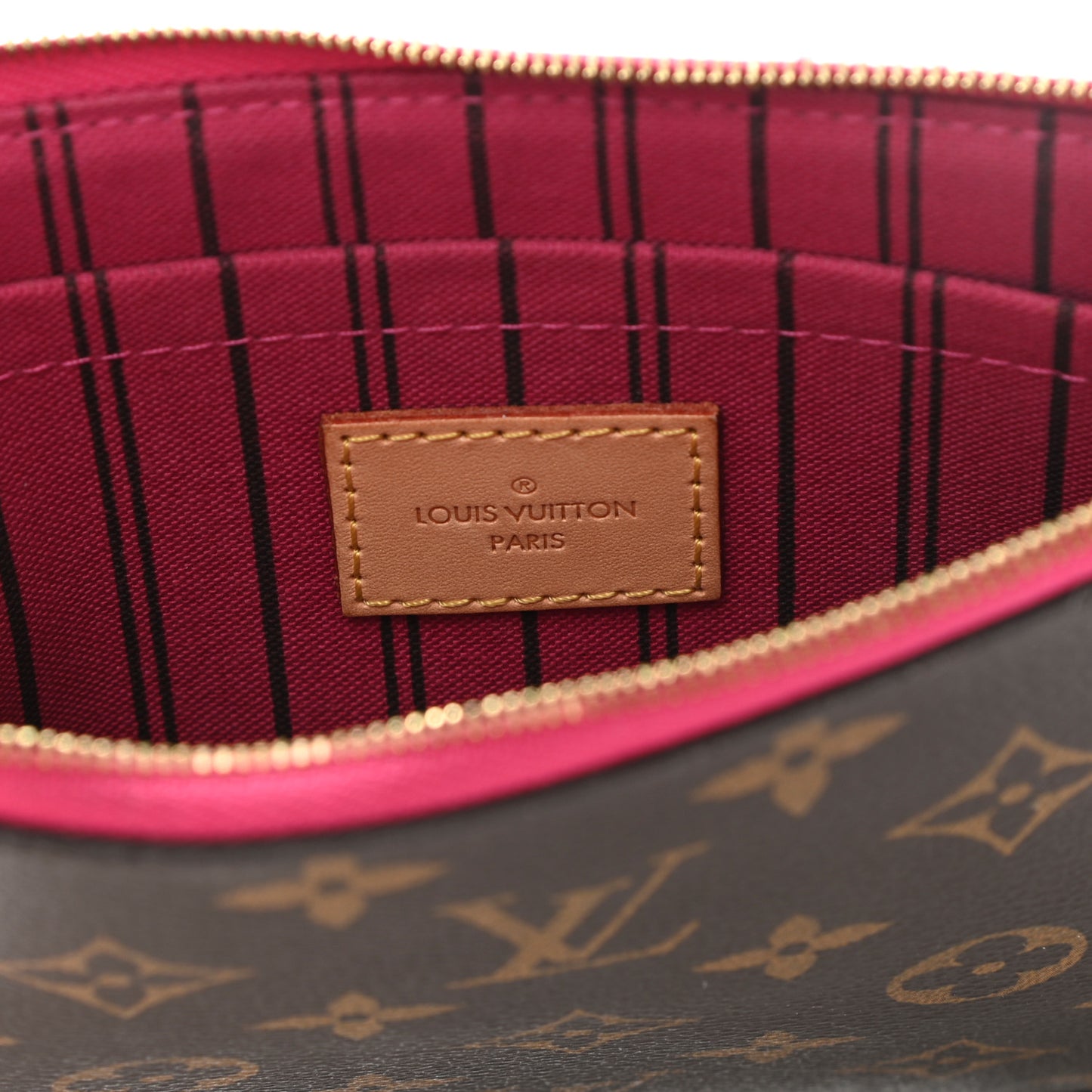 Monogram Neverfull MM GM Pochette Fuchsia