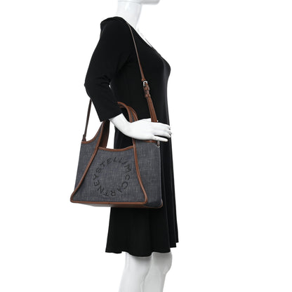 Stella McCartney Eco Alter Denim Logo Shopper Tote Indigo Blue 2 of 13