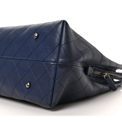 Chanel Grained Vegetal Calfskin Urban Shopping Tote Blue 8 of 8