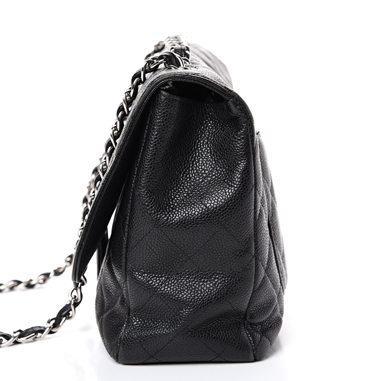 Caviar Quilted Jumbo Single Flap Black