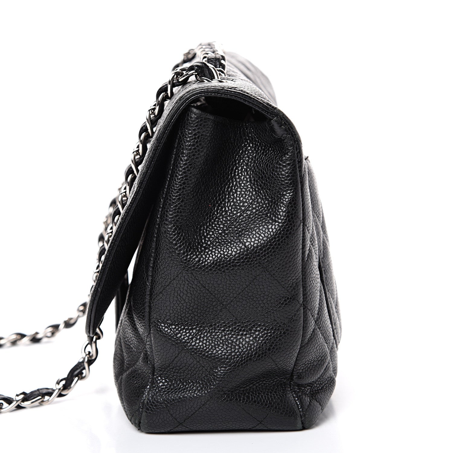 Chanel Caviar Quilted Jumbo Single Flap Black 16 of 21