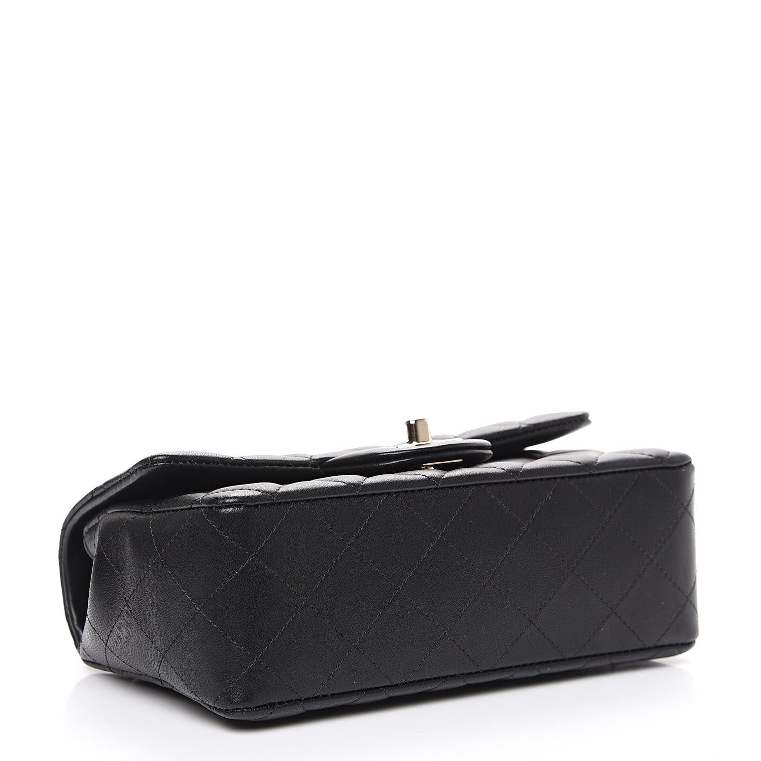 Chanel Lambskin Quilted Mini Rectangular Flap Black 3 of 12
