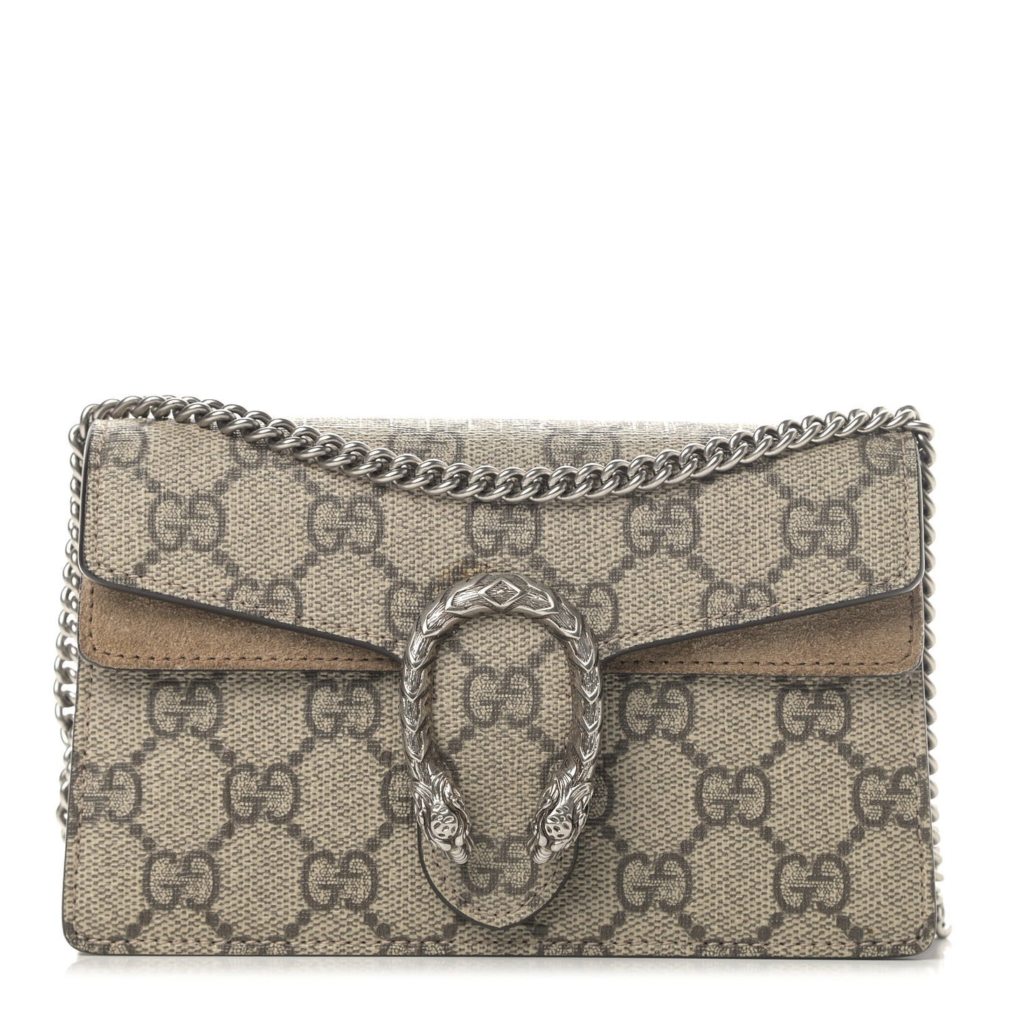 GG Supreme Monogram Super Mini Dionysus Shoulder Bag Taupe