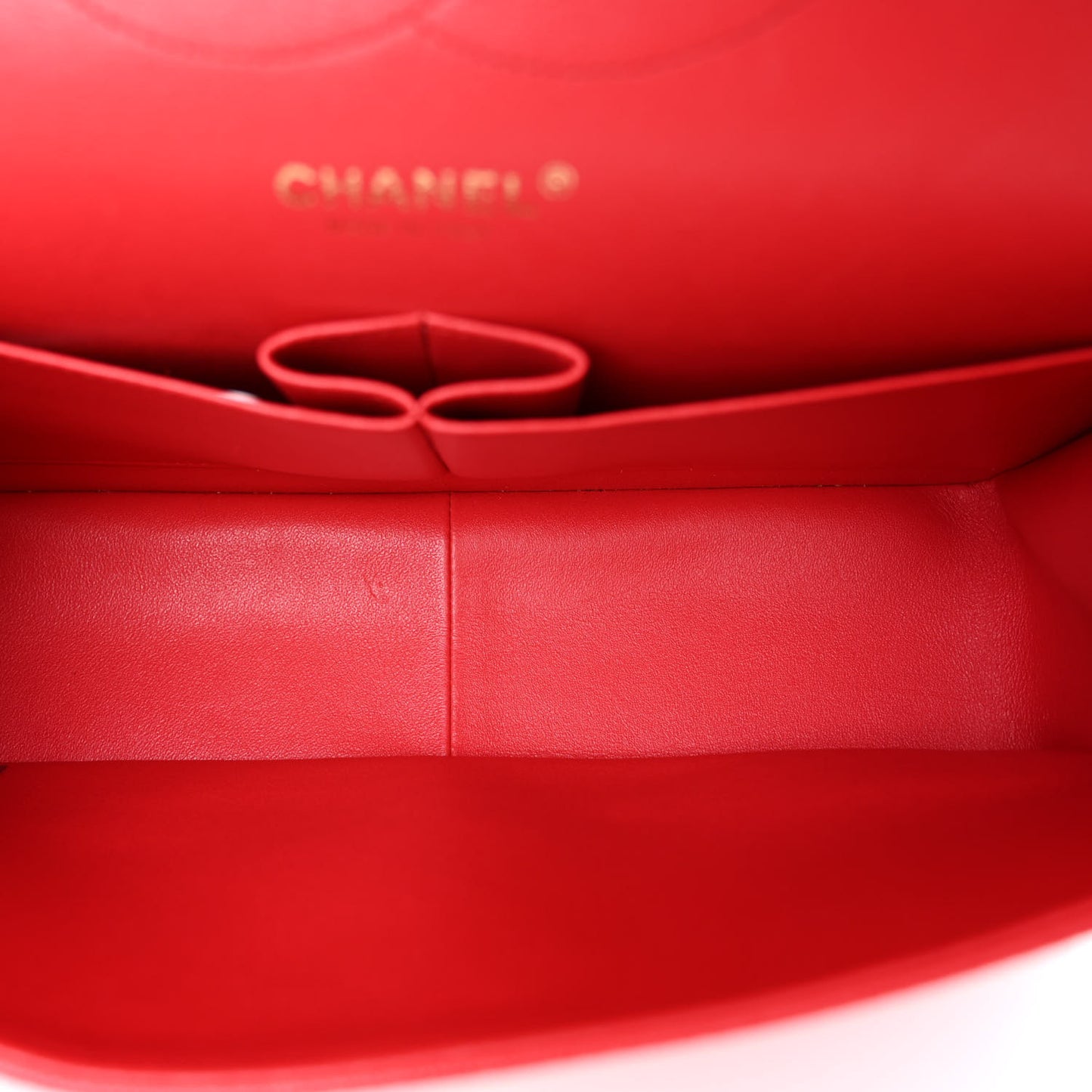 Caviar Quilted Jumbo Double Flap Red