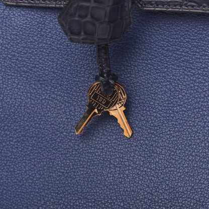 Hermes Taurillon Novillo Matte Alligator Birkin Touch 25 Bleu Saphir Marine 37 of 38