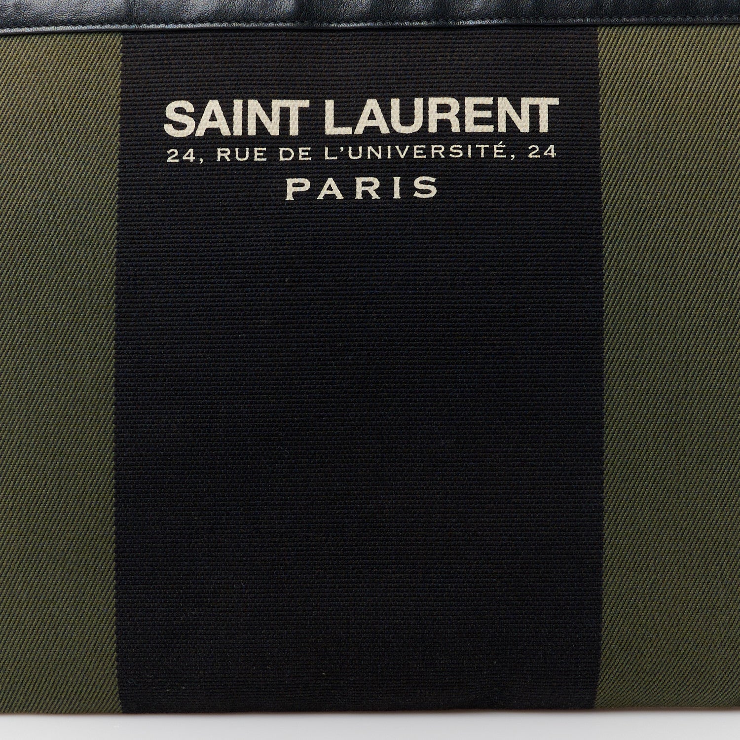 Saint Laurent Classic Cotton Canvas Monogram Pouch Black 7 of 9