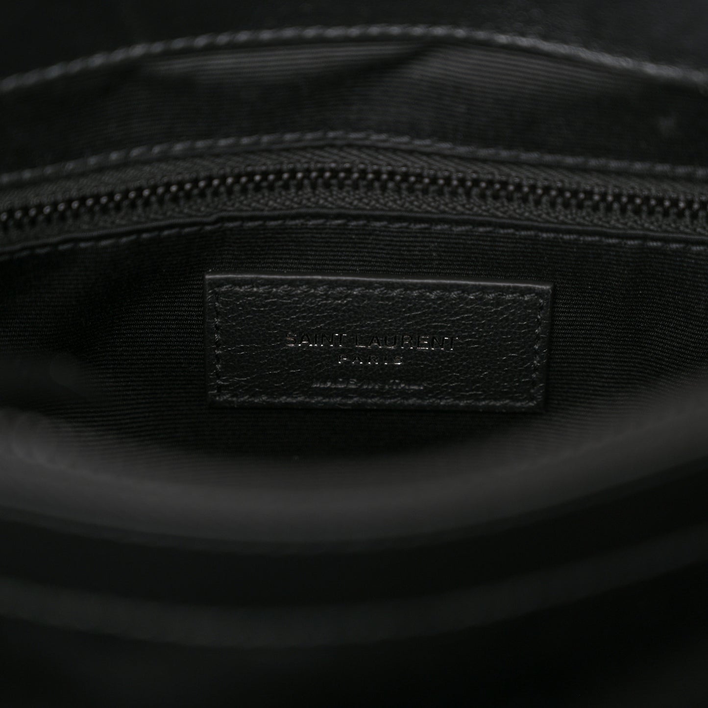 Calfskin Y Quilted Monogram Monochrome Medium Loulou Chain Satchel Black
