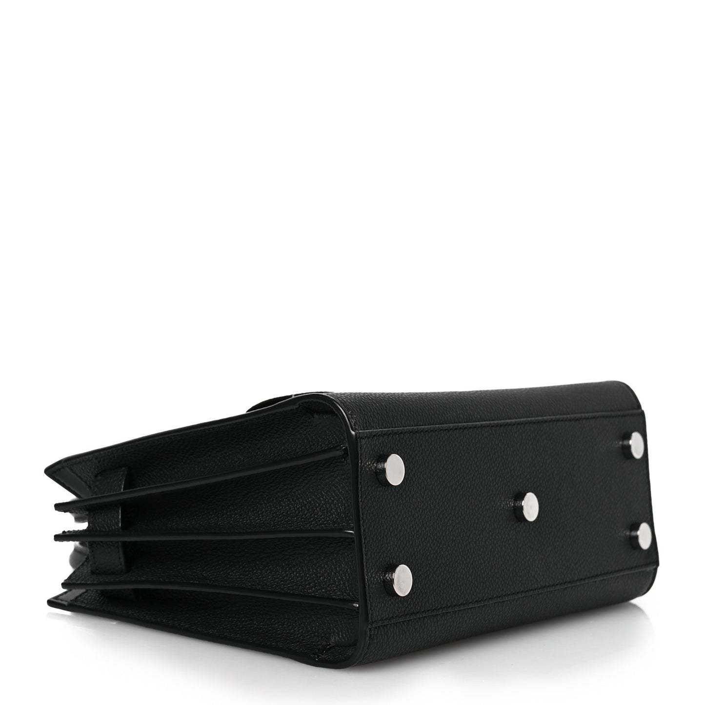 Grained Calfskin Nano Sac De Jour Black