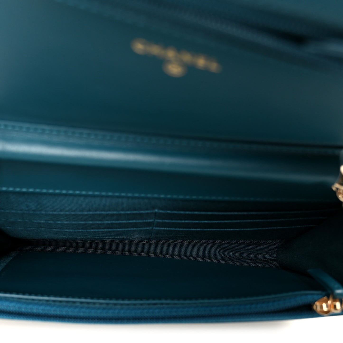 Caviar Quilted Boy Wallet On Chain WOC Blue