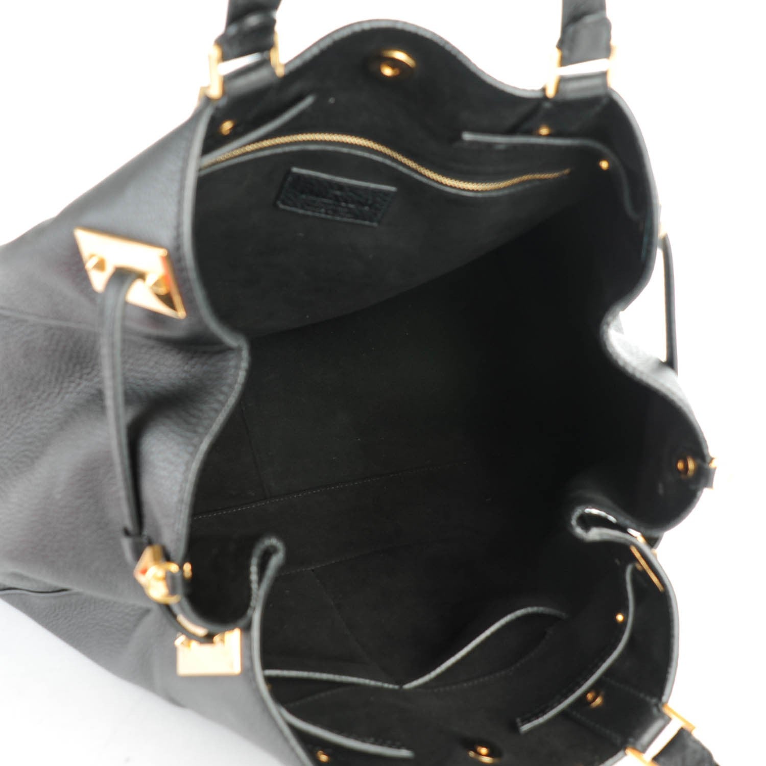 Valentino Garavani Grained Calfskin Jamaica Beaded My Rockstud Tote Black 5 of 8