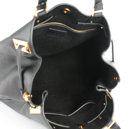 Valentino Garavani Grained Calfskin Jamaica Beaded My Rockstud Tote Black 5 of 8