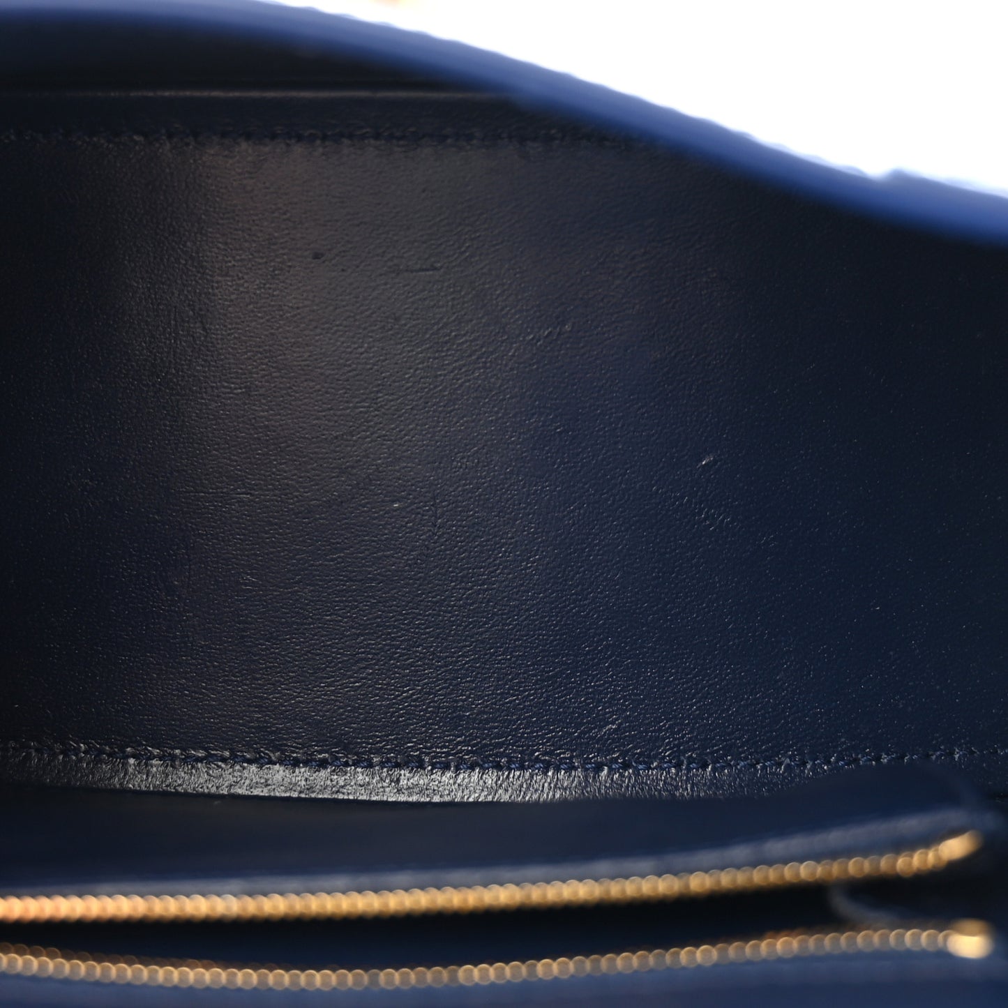 Shiny Calfskin Crocodile Embossed Small Hourglass Top Handle Bag Navy