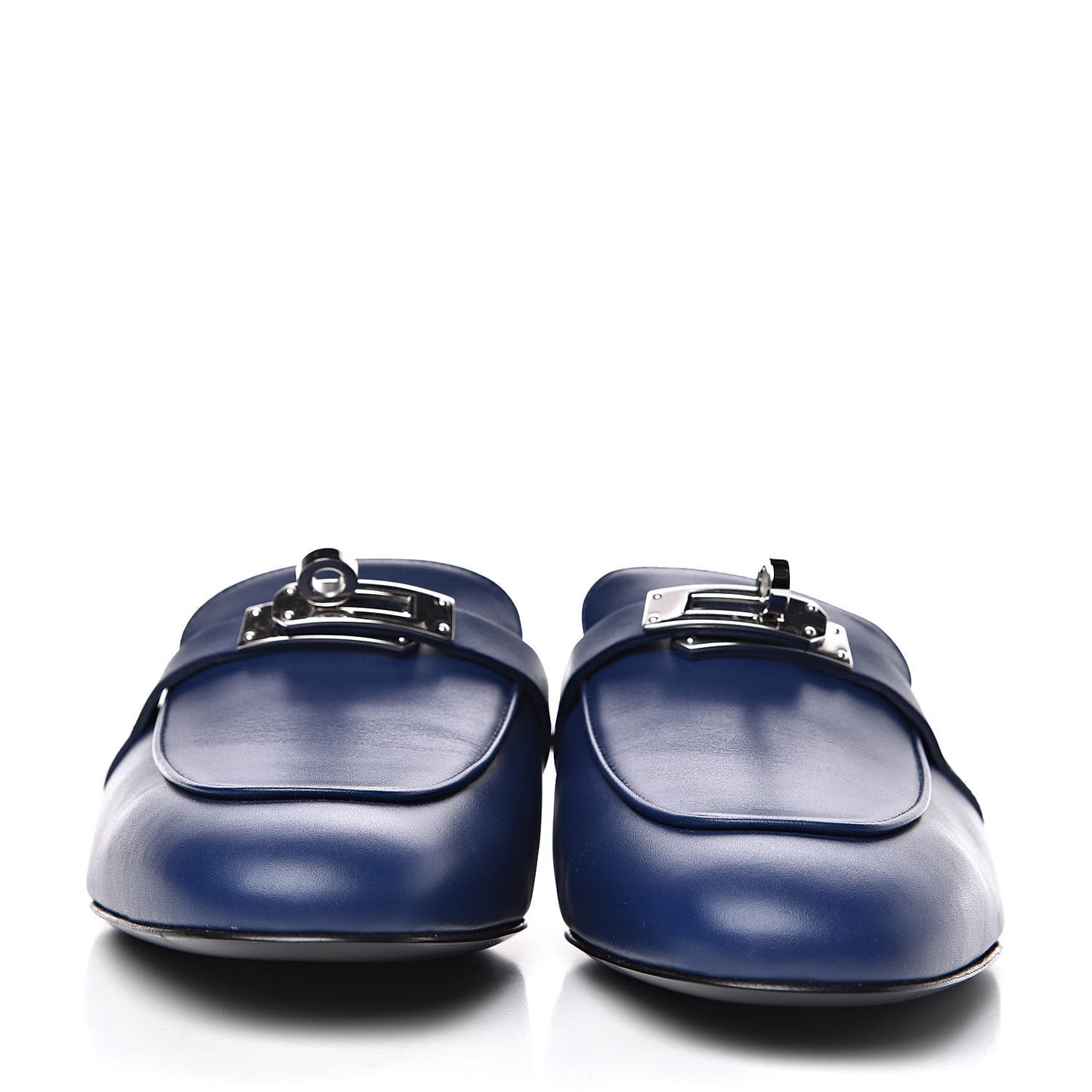 Calfskin Oz Mules 37.5 Bleu Maritime