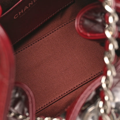 Chanel Shiny Crumpled Calfskin Quilted Mini Chanel 25 Handbag Dark Burgundy 5 of 10