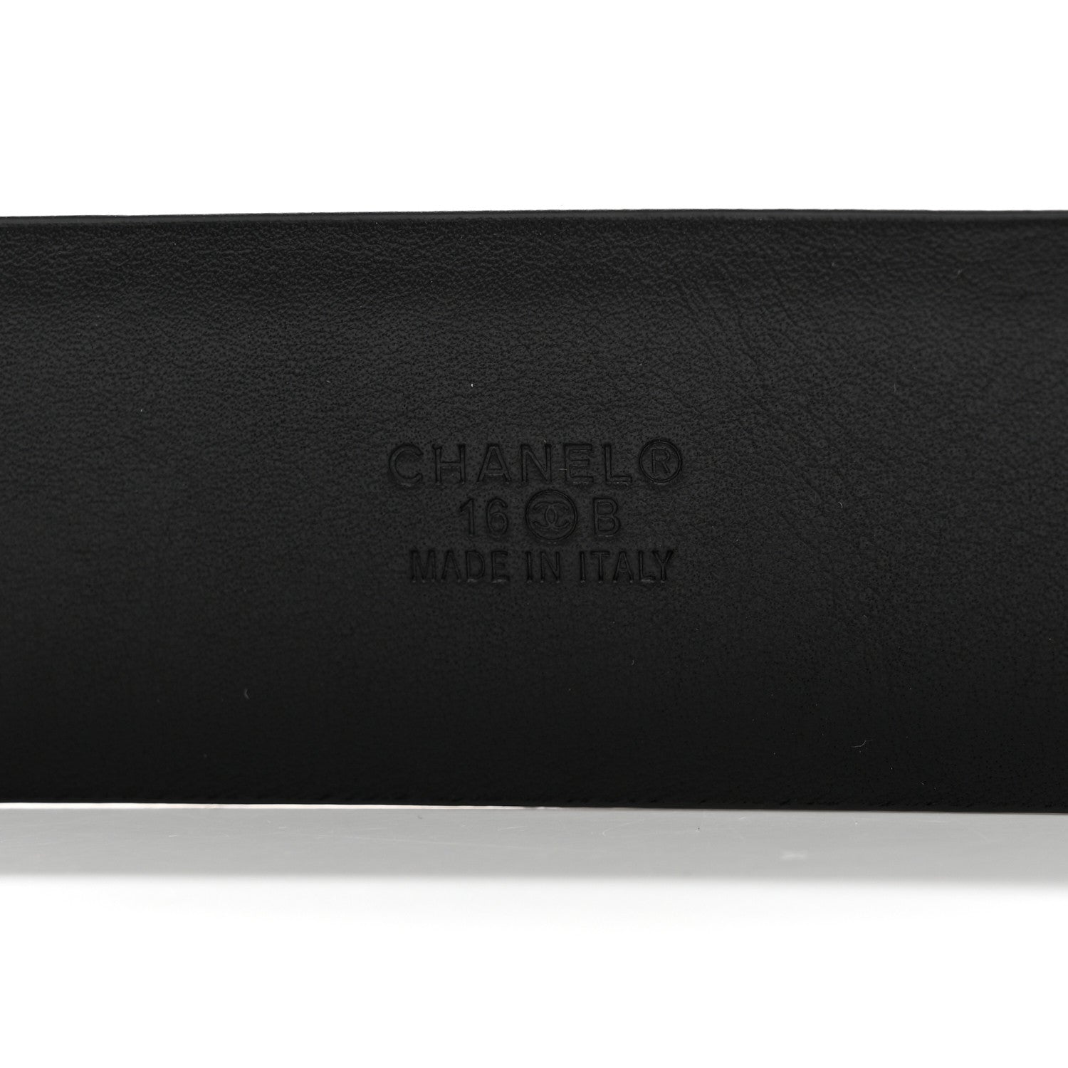 Chanel Calfskin Crystal Pearl CC Belt 85 34 Black Silver 5 of 8