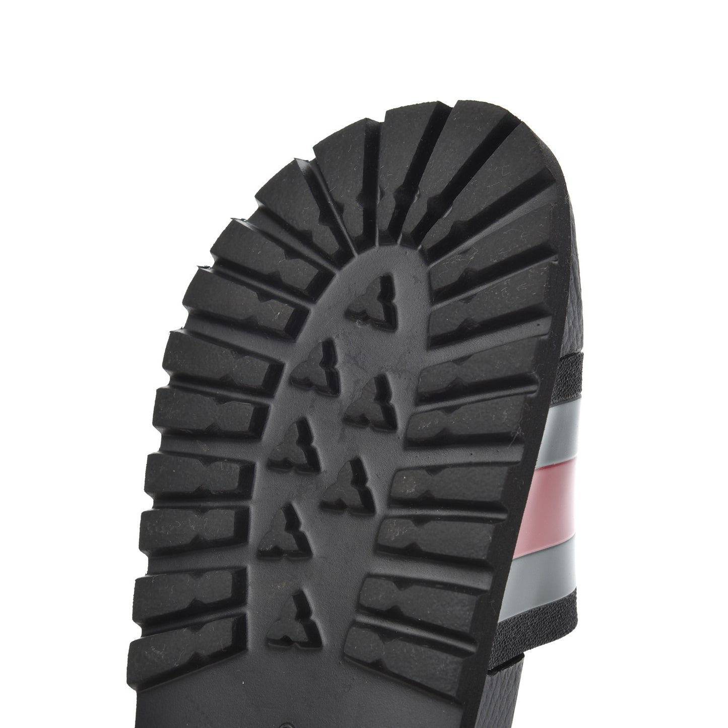 Rubber Web Mens Lug Sole Slide Sandals 9 Black Green Red