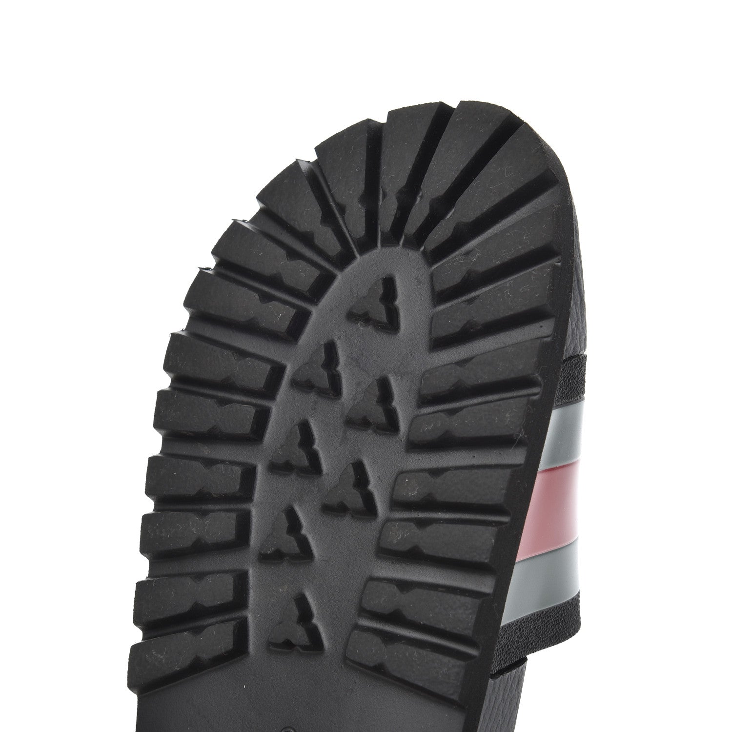Gucci Rubber Web Mens Lug Sole Slide Sandals 9 Black Green Red 11 of 13