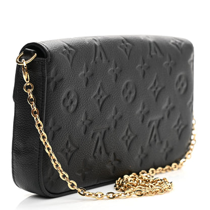Louis Vuitton Empreinte Pochette Felicie Chain Wallet Black 4 of 9