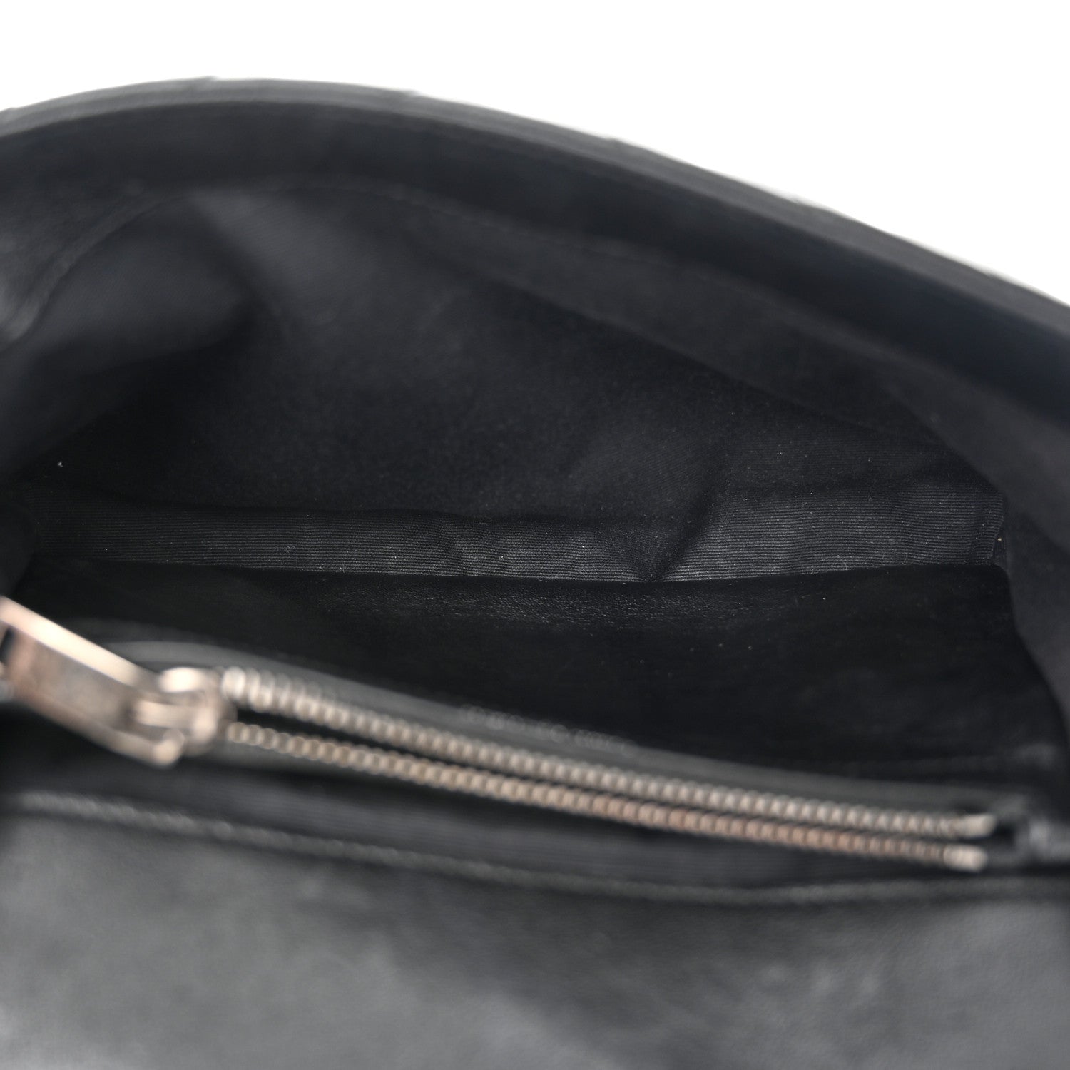 Saint Laurent Sheepskin Matelasse Chevron Monogram Medium College Bag Black 5 of 11