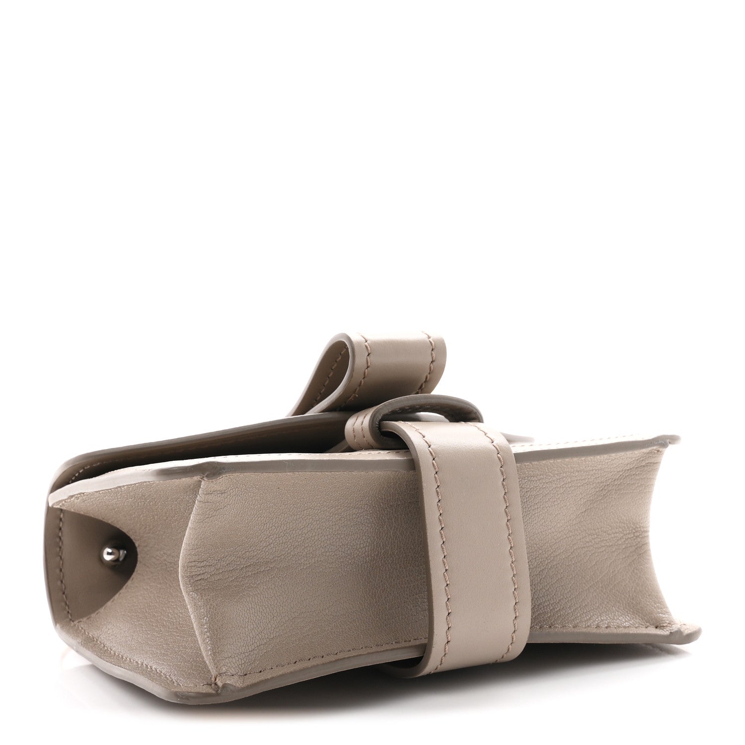 Chloe Shiny Goatskin Calfskin Mini Aby Chain Shoulder Bag Motty Grey 4 of 10
