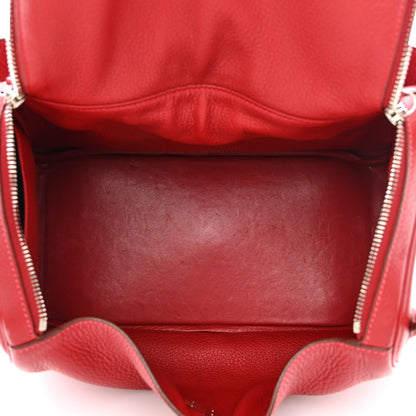 Hermes Taurillon Clemence Lindy 30 Rouge Garance 5 of 10
