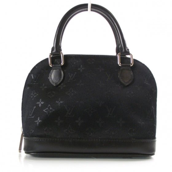 Satin Monogram Little Alma Black