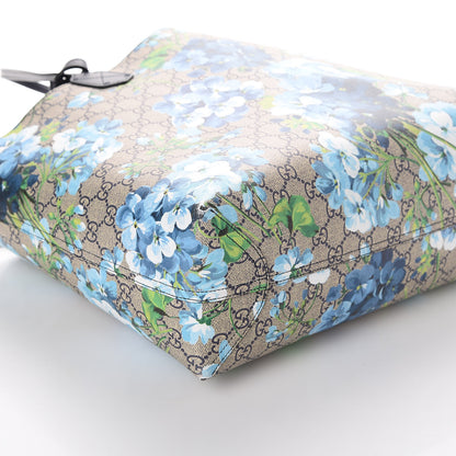 Gucci GG Supreme Monogram Blooms Medium Reversible Tote Beige Blue Navy 4 of 10