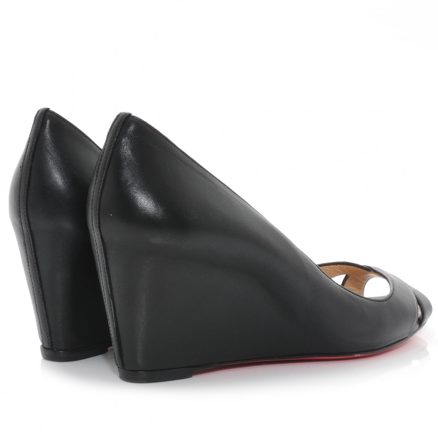 Christian Louboutin Nappa Riveto 70 Wedges 38.5 Black 4 of 7