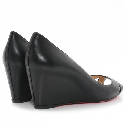 Christian Louboutin Nappa Riveto 70 Wedges 38.5 Black 4 of 7