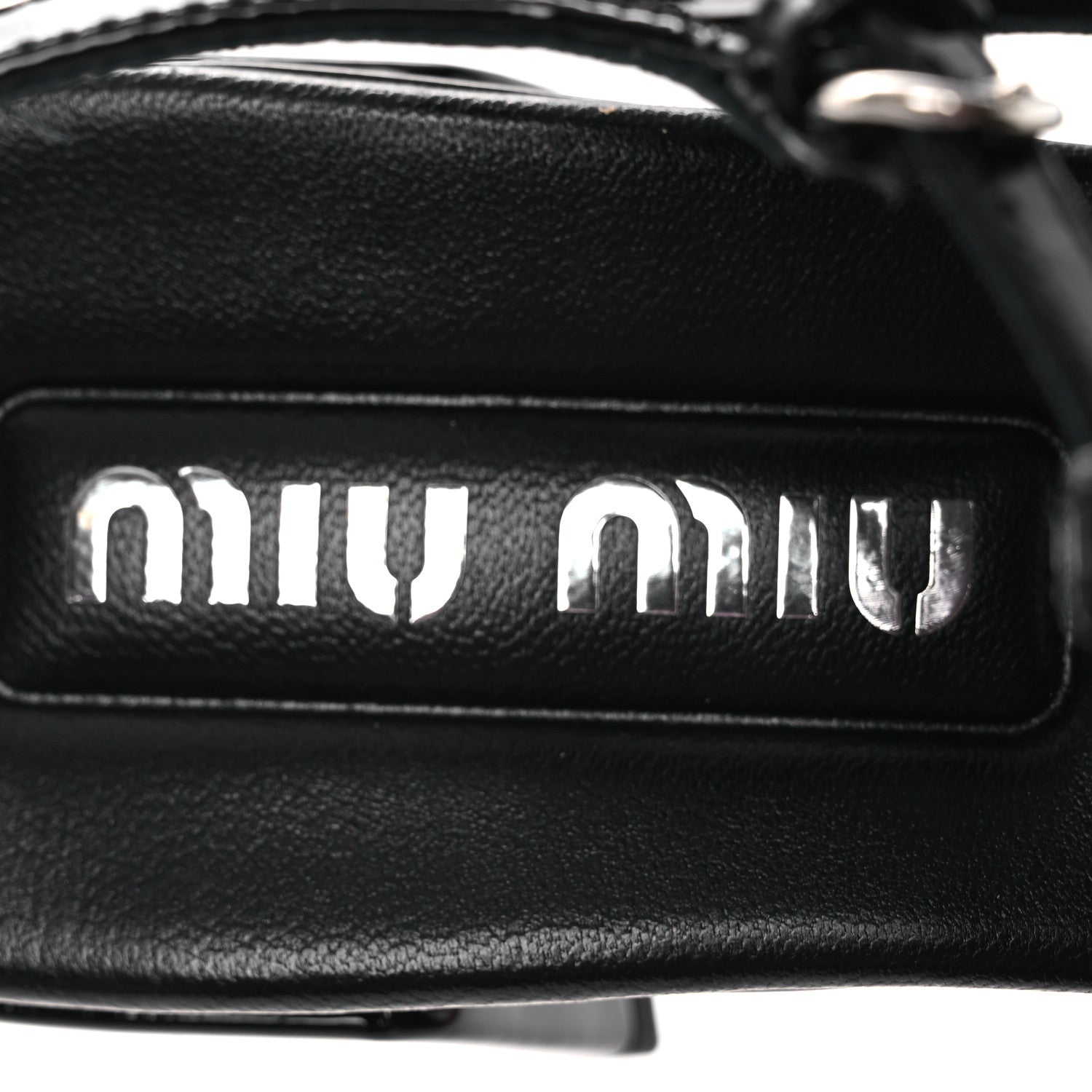 Miu Miu Vernice Slingback Mary Jane Pumps 37 Black 9 of 11
