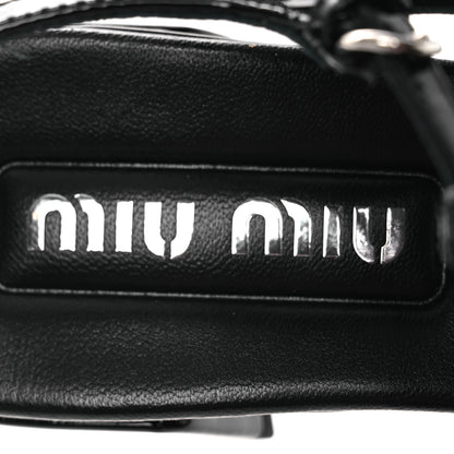 Miu Miu Vernice Slingback Mary Jane Pumps 37 Black 9 of 11