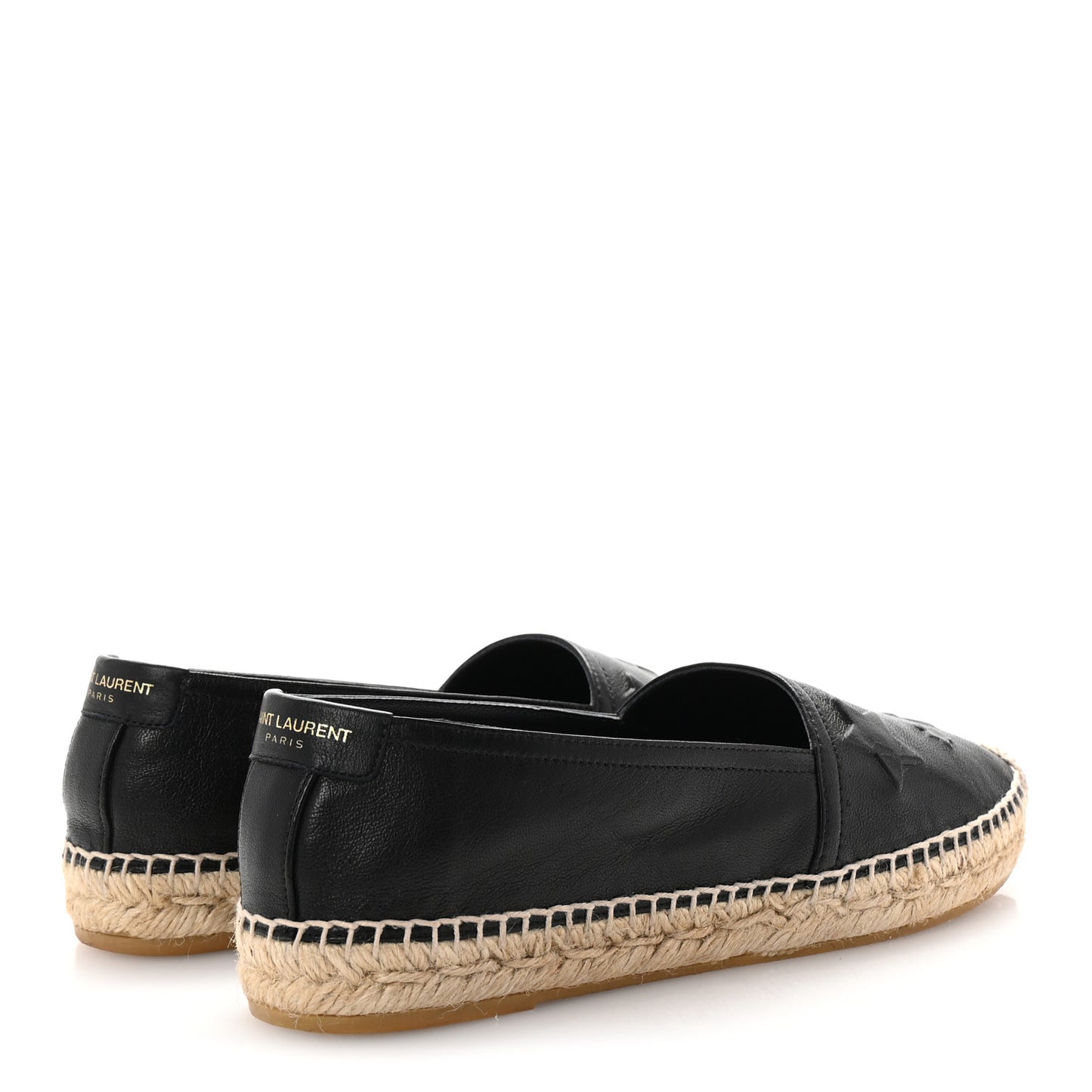 Nappa Embossed Stars Espadrilles 35.5 Black