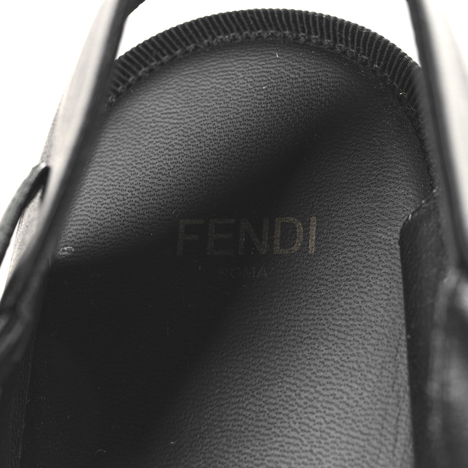 Fendi Nappa FF Embossed Espadrille Platform Sandals Black 8 of 8