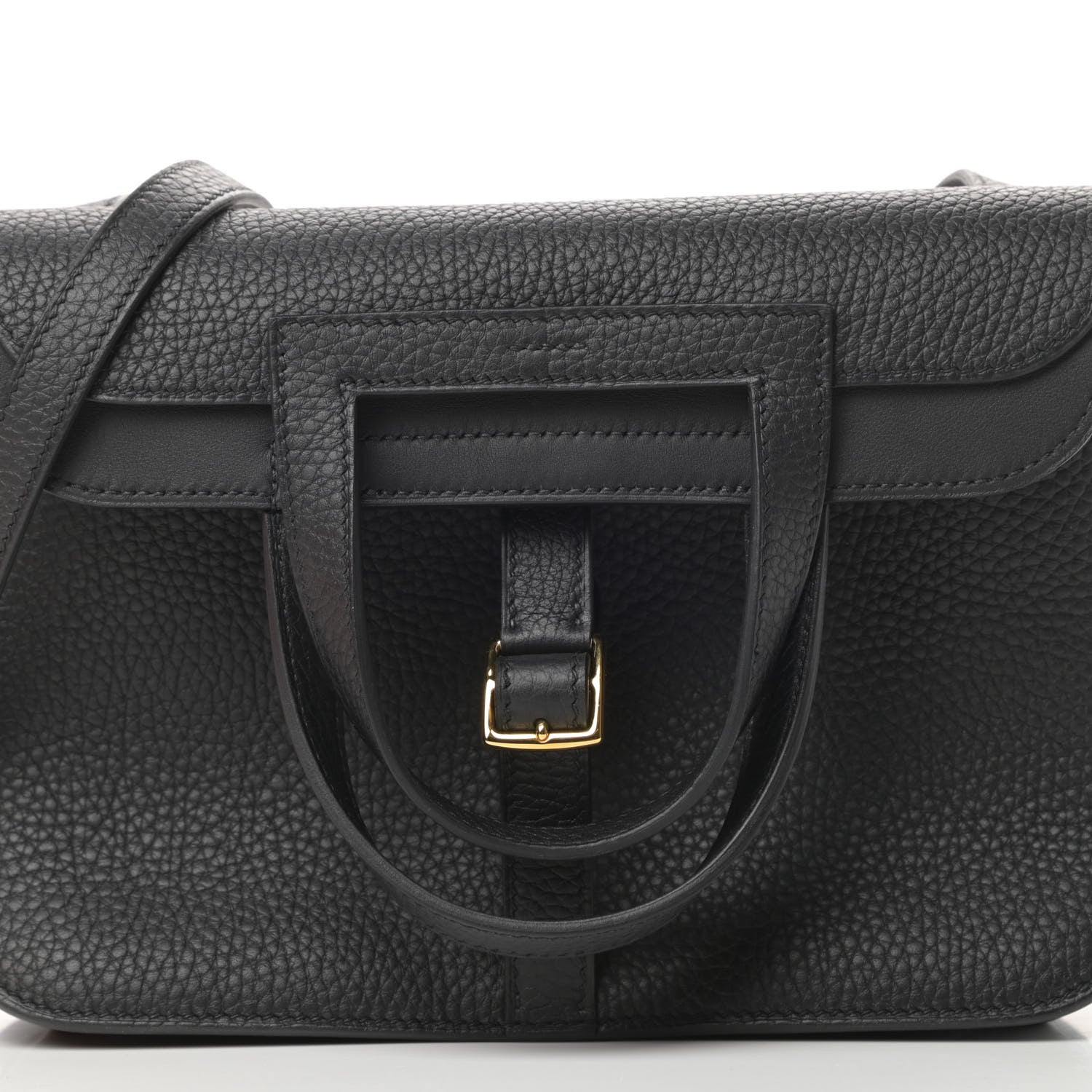 Hermes Taurillon Clemence Halzan 25 Black 10 of 13