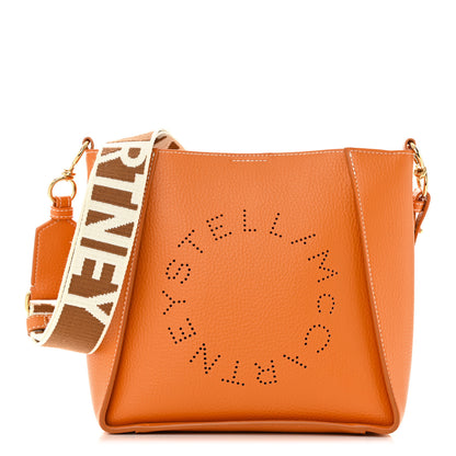Stella McCartney Grainy Alter Mat Perforated Logo Mini Crossbody Orange 1 of 16